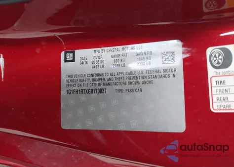 2016 Chevrolet Camaro 2Ss z USA, uszkodzony, nr VIN 1G1FH1R7XG0170037